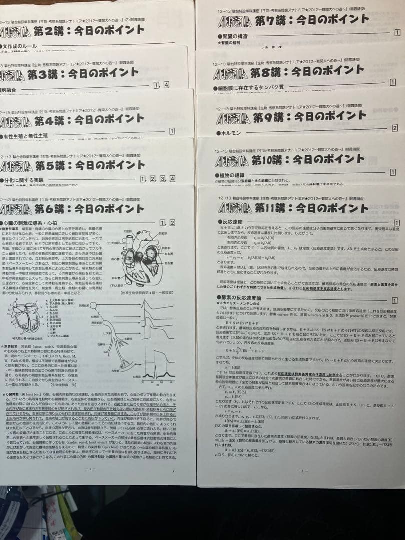 ⬜︎駿台朝霞靖俊オリジナル編著生物講座 理系医学部医系メディカル医進農獣医看護医療