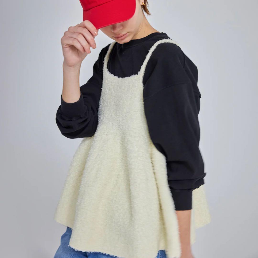 シールームリン フレアニットキャミ アイボリー