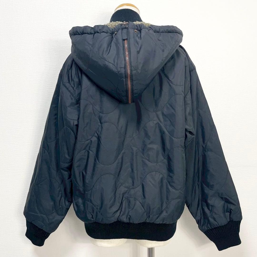 y2k❤️ 00s DIESEL ロゴ 刺繍 ボア ミリタリー ブルゾン n2b