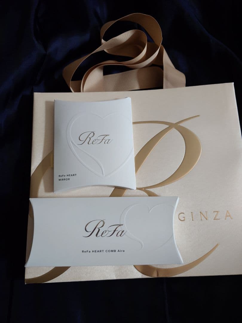 【再入荷】ショッパー付　銀座店先行リファハートコーム＆ミラー　シルキーブルー