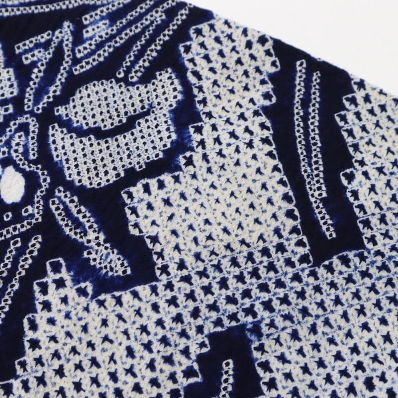 絞り浴衣＊夏着物＊菖蒲の花模様＊普段着として♪木綿着物◆5UA10