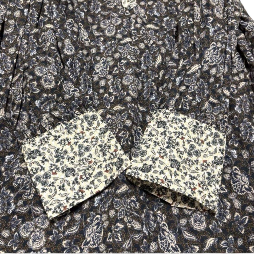 【美品】北欧暮らしの道具店 大人のための柄ワンピース ロング Aライン