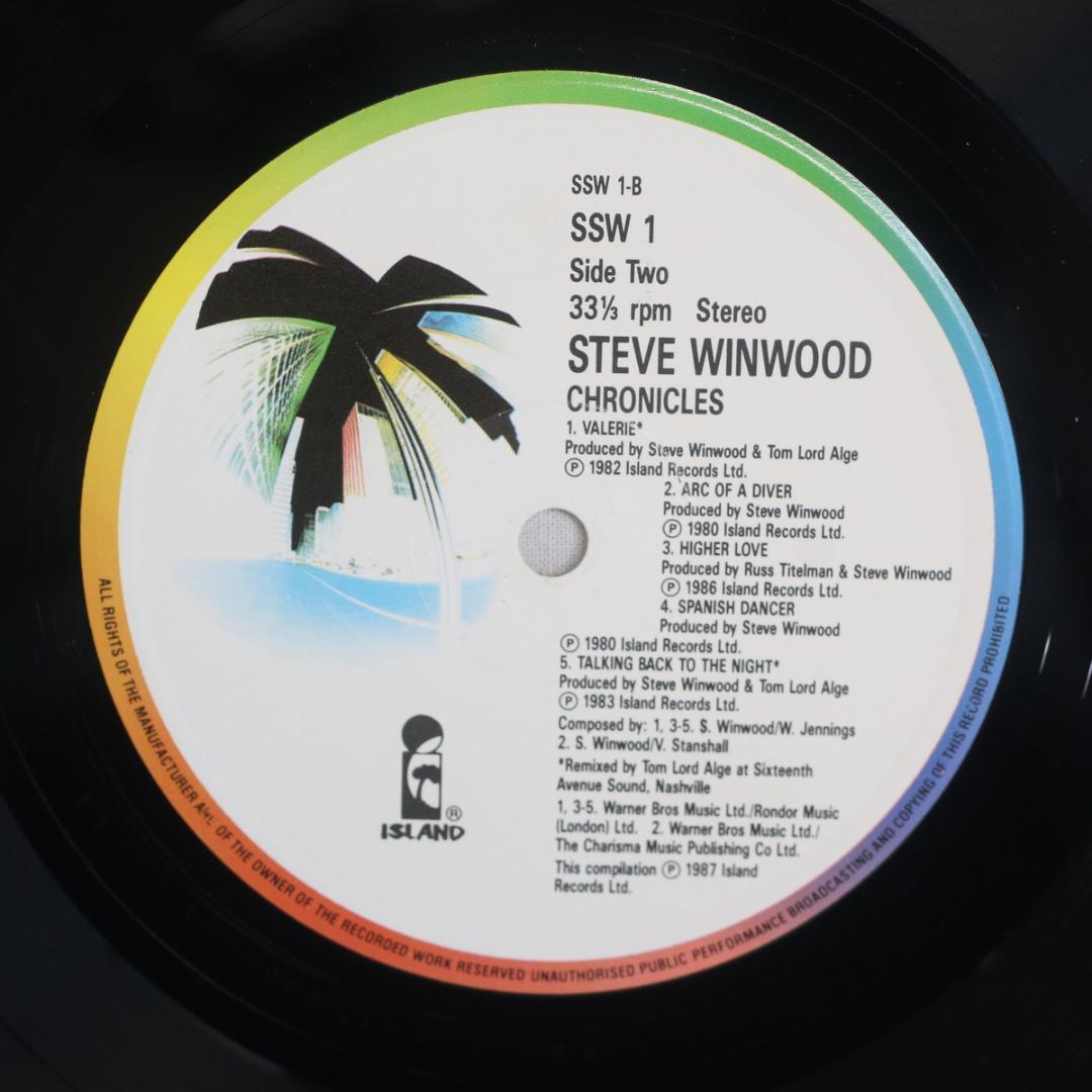 英LP Steve Winwood Chronicles UKオリジ初期プレス