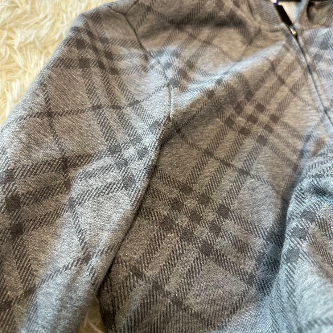 Burberry パーカー グレー チェック ロゴ