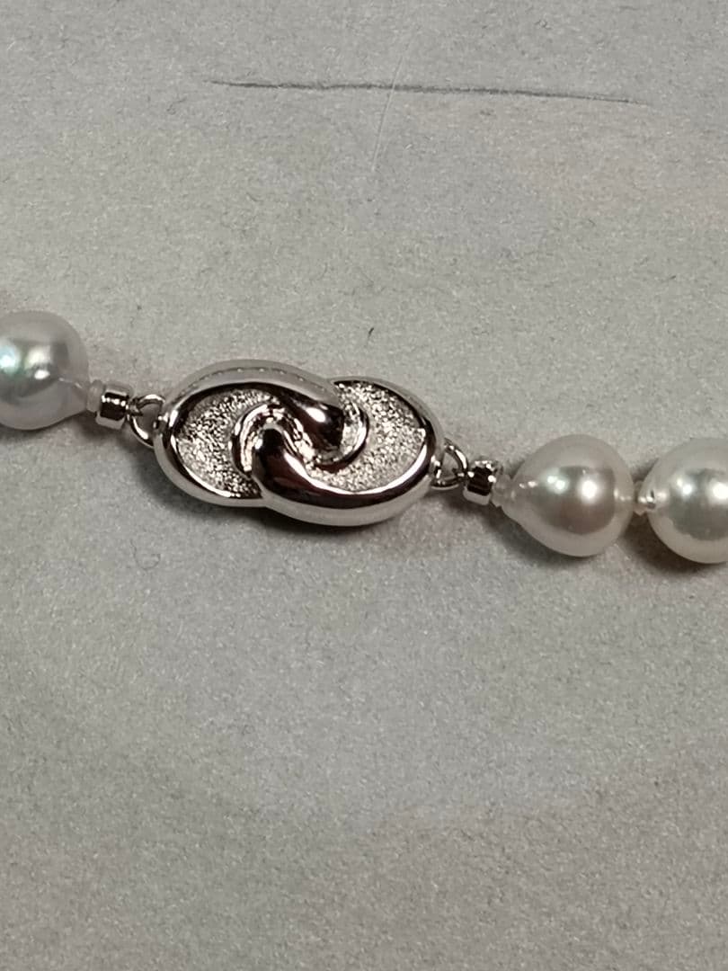 鑑別書あり　　アコヤ真珠ナチュラルカラー（ブルー系）ネックレス