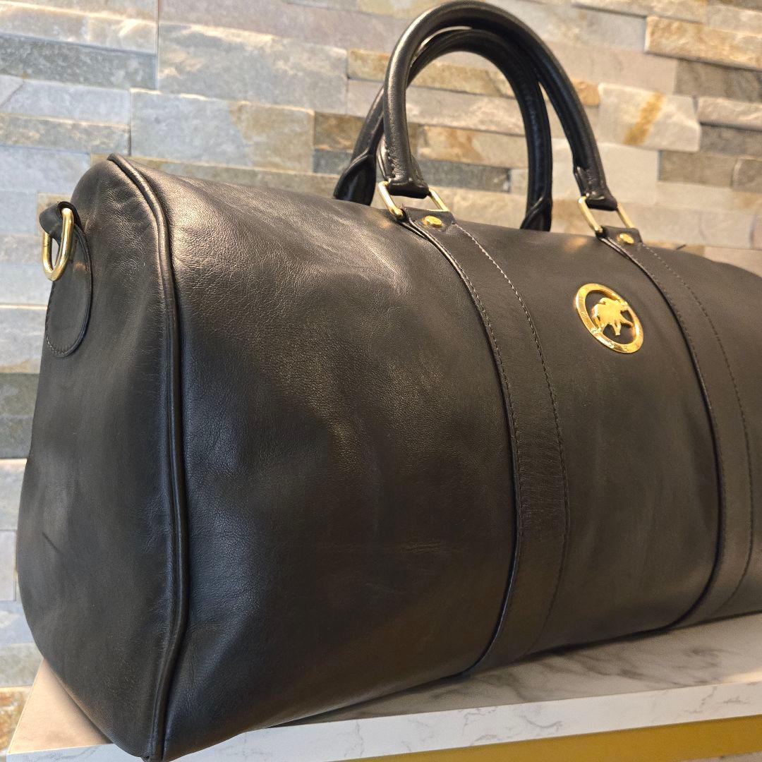 Hunting world　ハンティングワールド　ボストンバッグ　レザー　黒