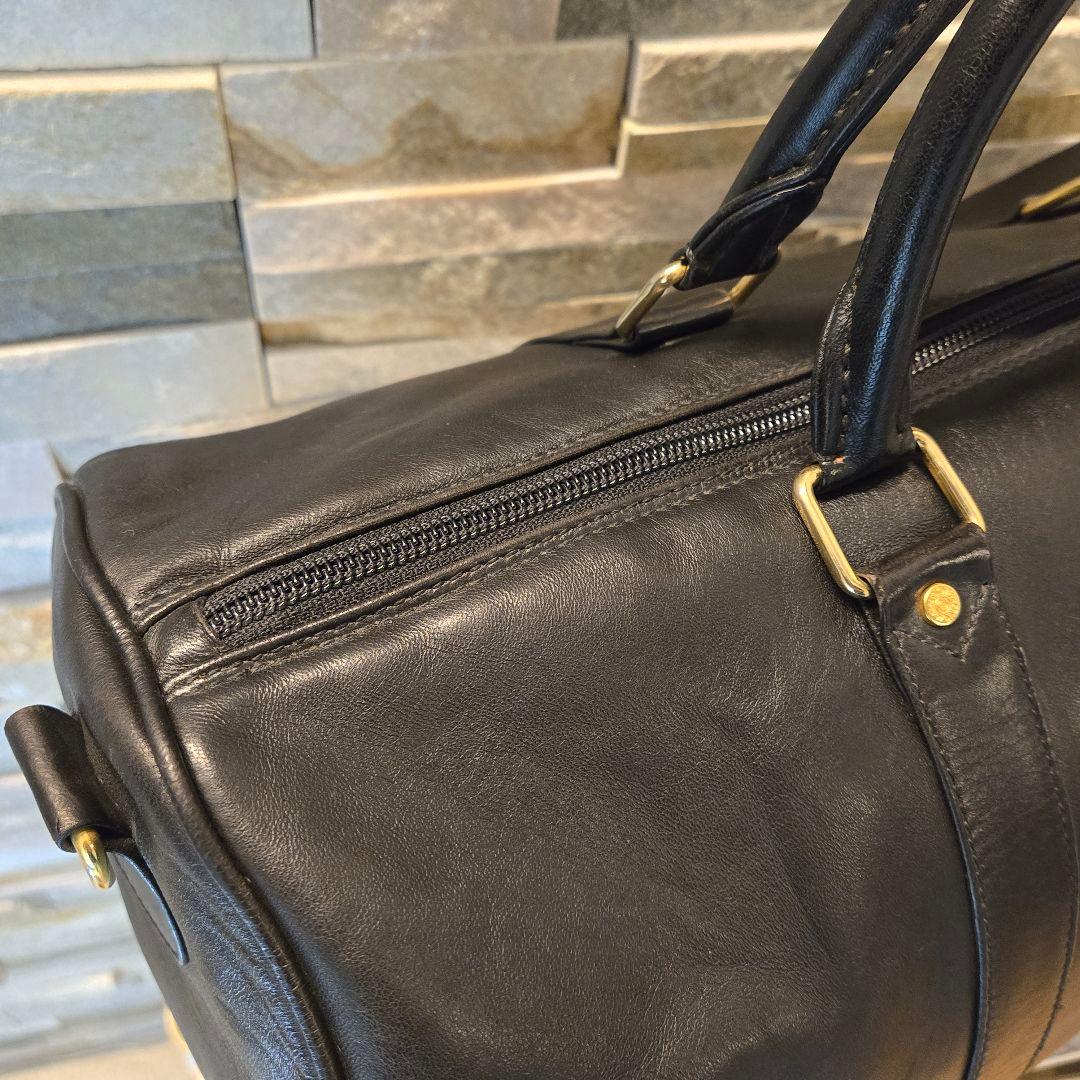 Hunting world　ハンティングワールド　ボストンバッグ　レザー　黒