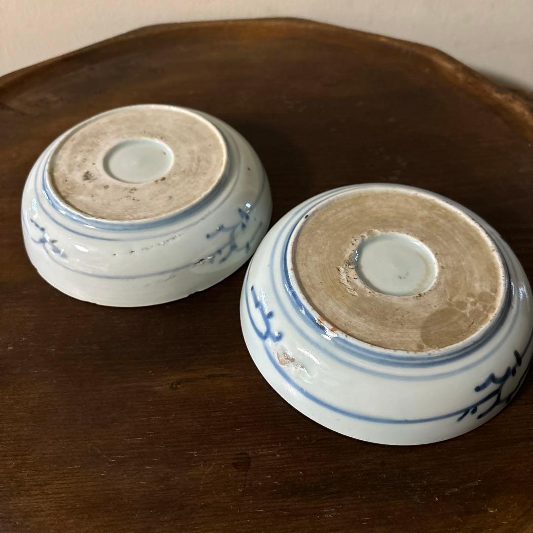 古伊万里膾皿　5点(窯傷有り)なます皿　古道具　アンティーク　検:白洲正子　李朝