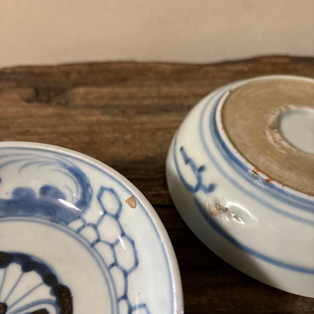 古伊万里膾皿　5点(窯傷有り)なます皿　古道具　アンティーク　検:白洲正子　李朝