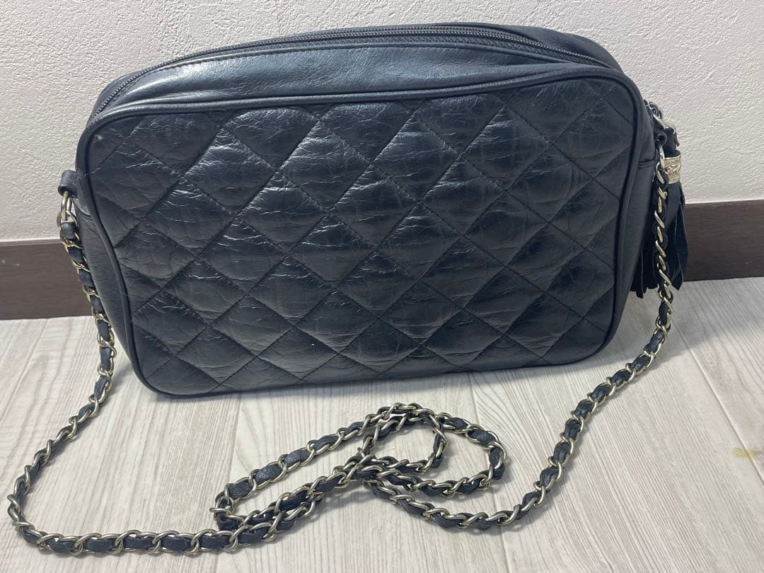 ジャンク　CHANEL ブラック キルティング ショルダーバッグ　ノベルティ