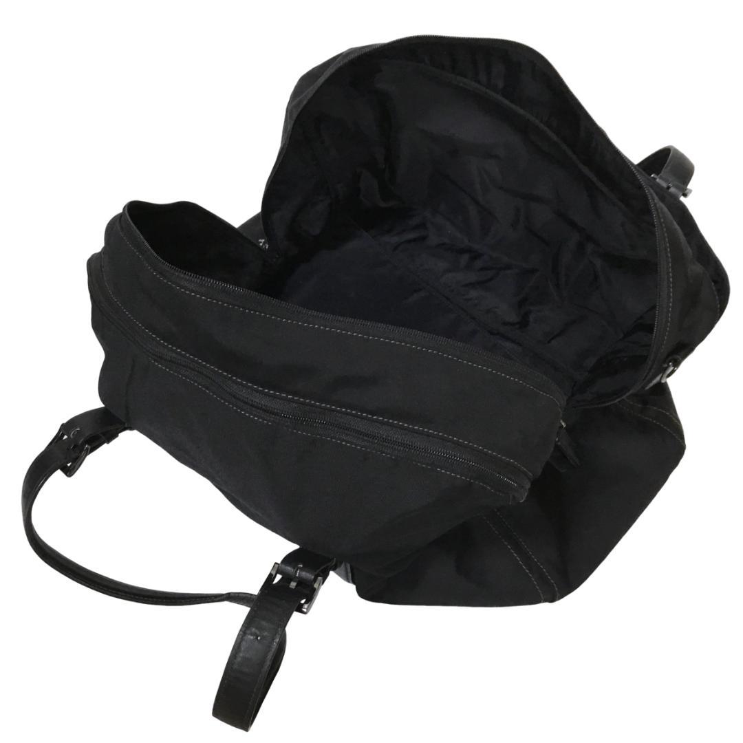 agnes b. アニエスベー ボストンバッグ 旅行鞄 ナイロン×レザー 黒