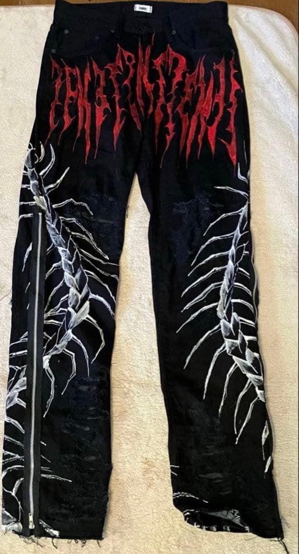 zenez リメイク フレア デニム ムカデ装飾 東京喰種