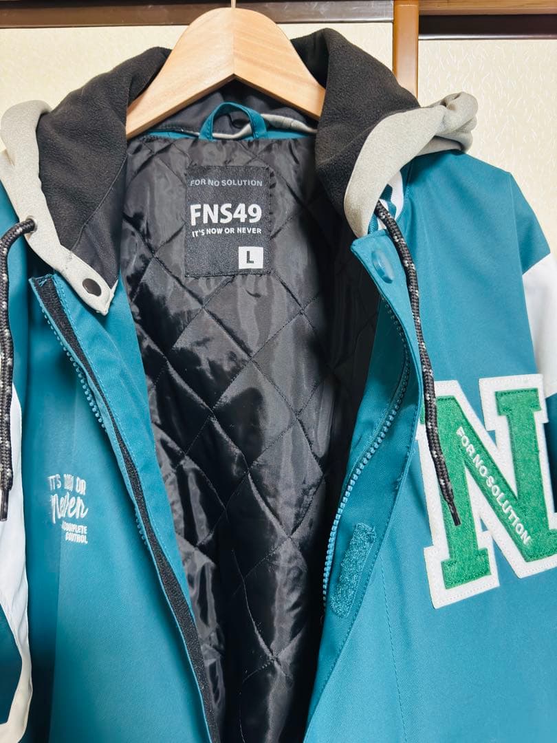 FNS49 フード付きジャケット L ティール