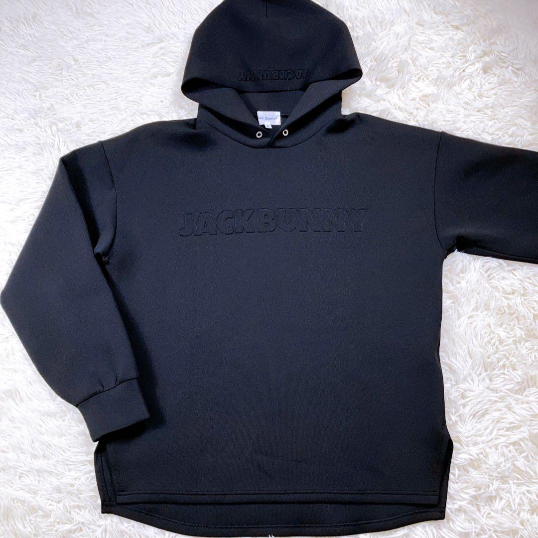 2024年★ジャックバニー　パーカー　プルオーバー　ゴルフ　6 大きめ　美品　黒