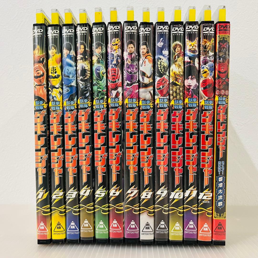 チー　獣拳戦隊 ゲキレンジャー 全12巻+1巻セット レンタル使用済DVD