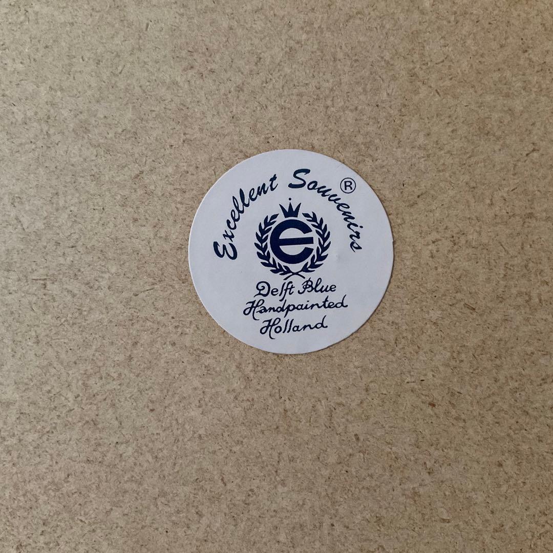 オランダ　タイル　風景画　風車　壁掛け　ハンドペイント　デルフトブルー