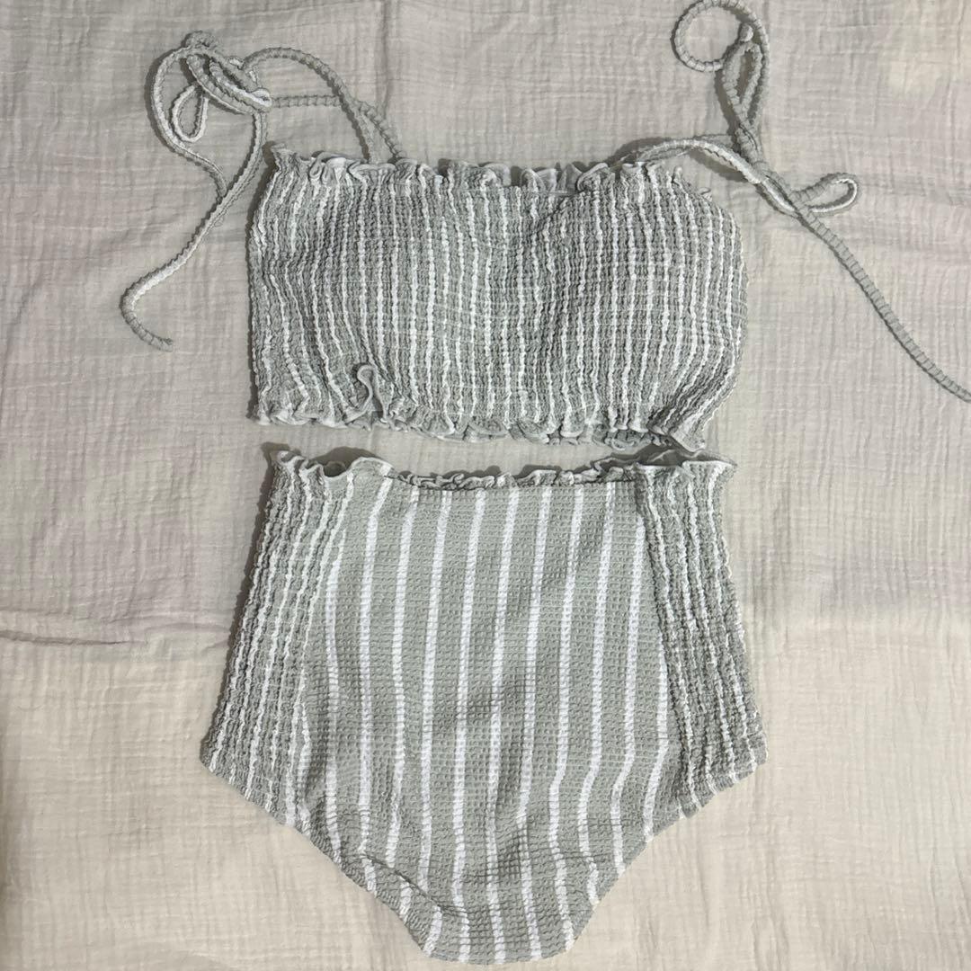 mystic♡ストライプシャーリングスイムウェア♡グリーン