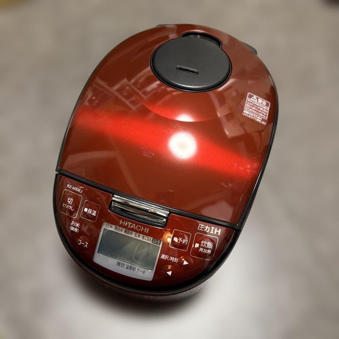 美品　HITACHI RZ-H10EJ 炊飯器 レッド　圧力HI