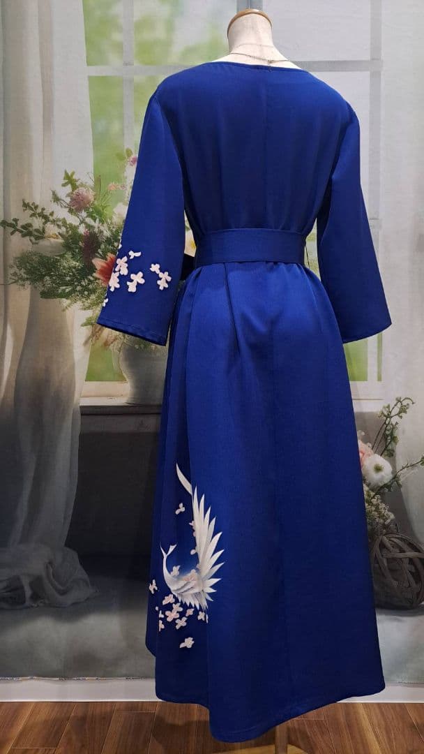 着物リメイク　ワンピース　ドレス　正絹　訪問着　付け下げ　ハンドメイド