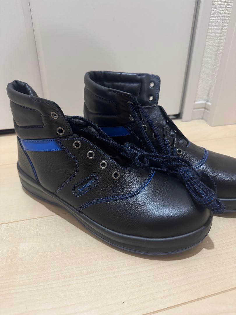 Simon 安全靴 黒/青 SL22-BL