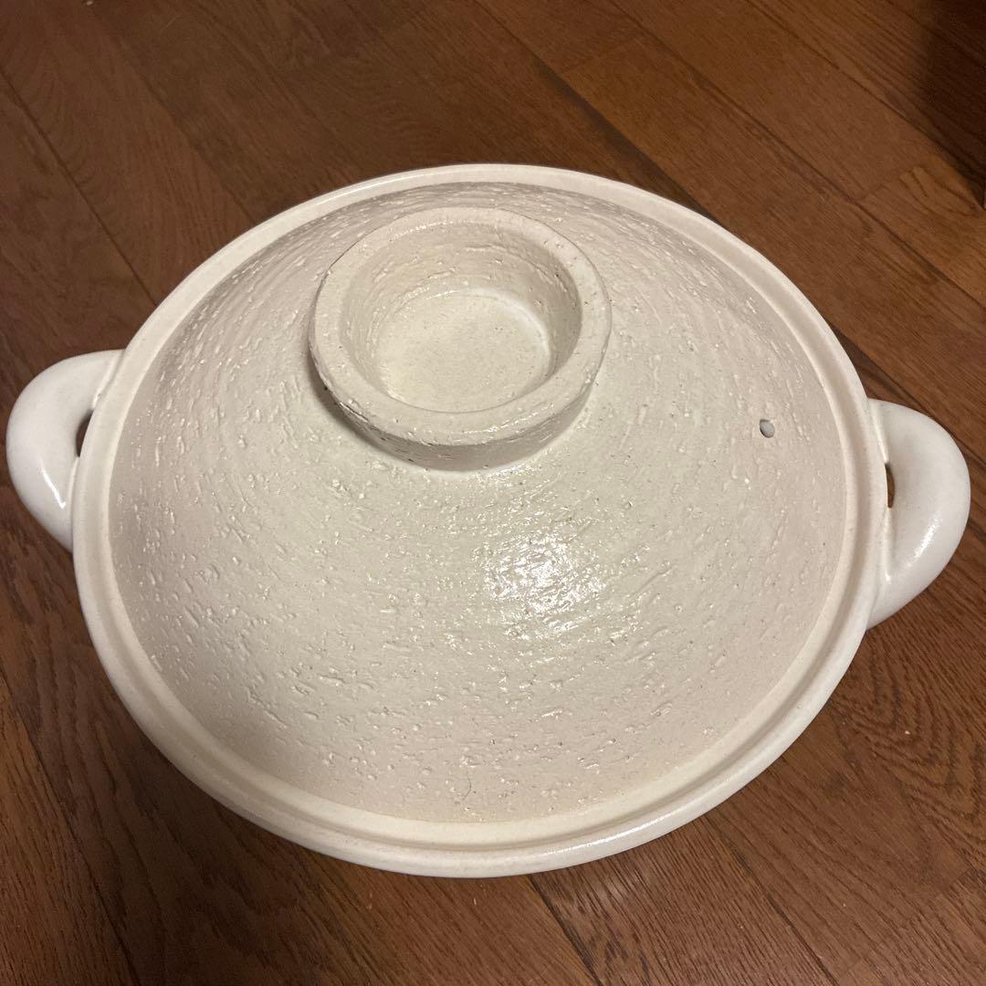 未使用 長谷園　ヘルシー蒸し鍋　大　土鍋　直径約30㎝　伊賀焼