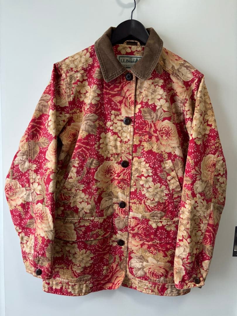 LL Bean Floral 花柄カバーオール バーンコートジャケットレディース