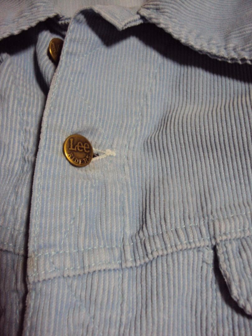 70S LEE アイスブルー コーデュロイ　S～M位　 JKT　薄い水色