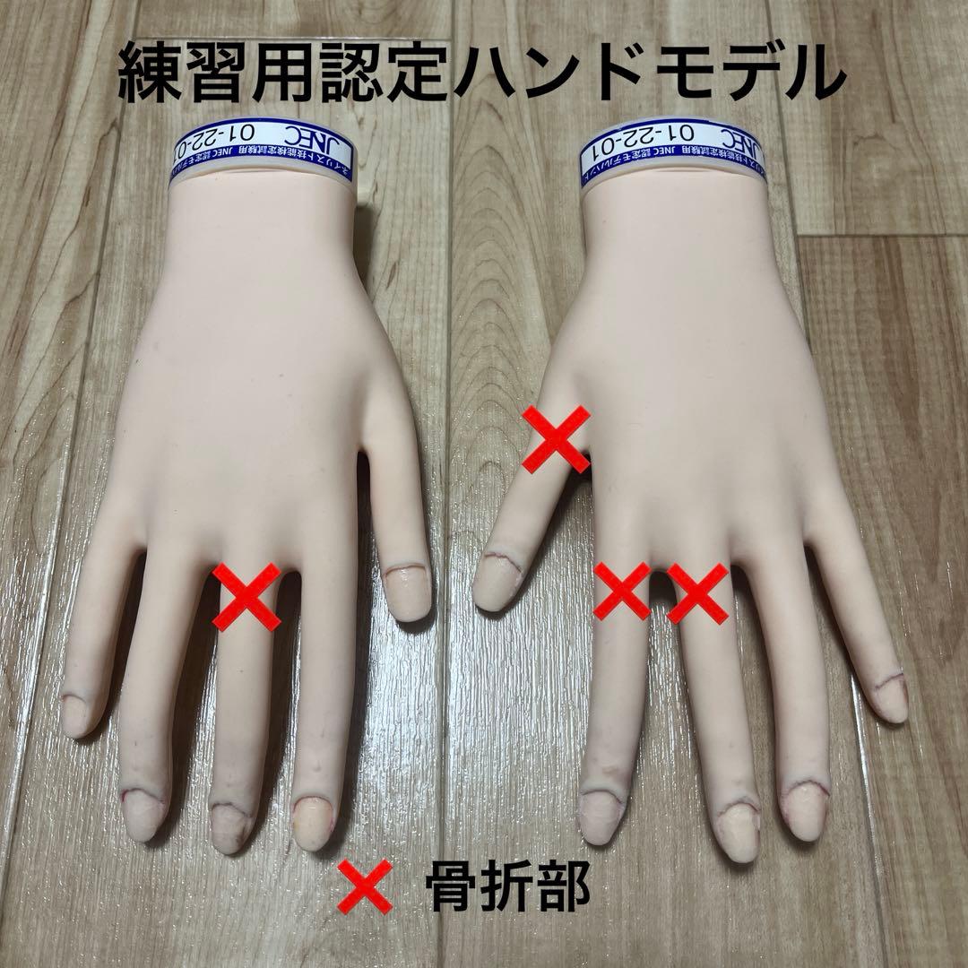 【練習ハンド付き】ネイリスト技能検定試験用JNEC認定モデルハンドセット