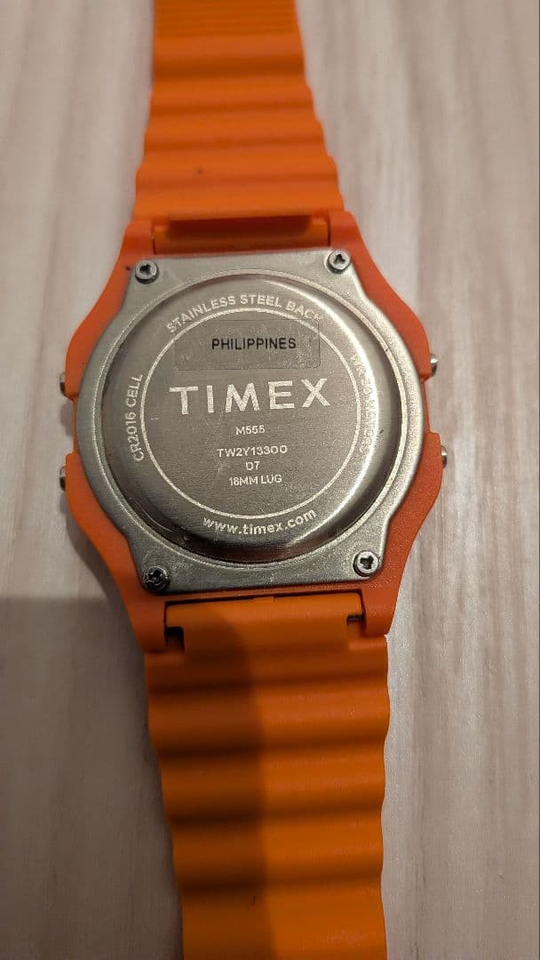 TIMEX NASAデジタル腕時計 オレンジ