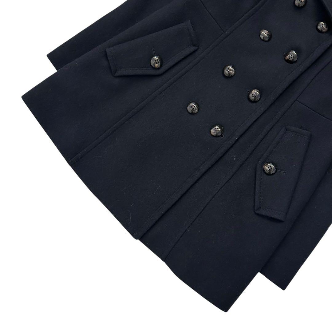 極美品❣️ブルーレーベルクリストブリッジ ファー ウールコート 38 黒 チェック