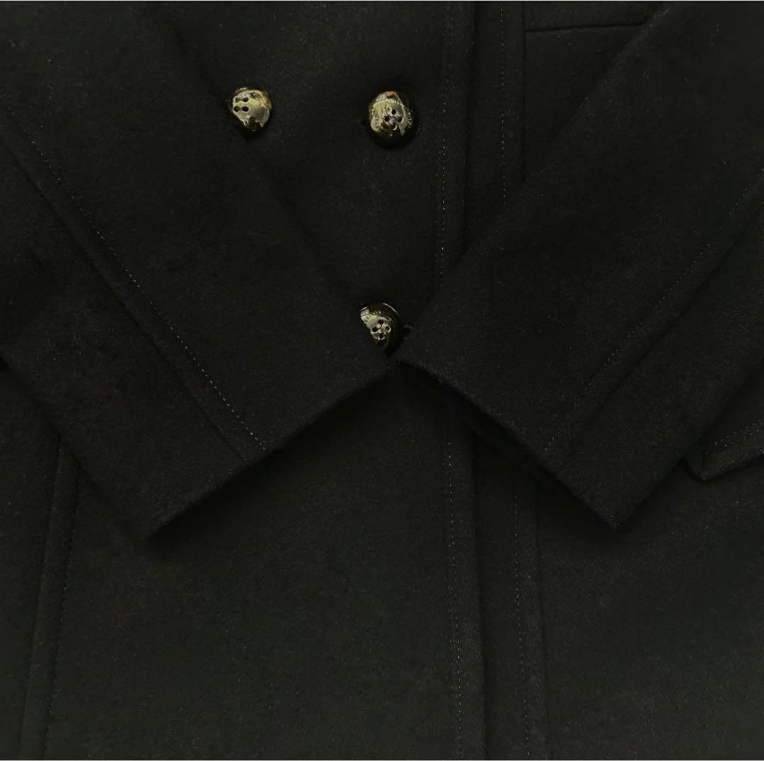 極美品❣️ブルーレーベルクリストブリッジ ファー ウールコート 38 黒 チェック