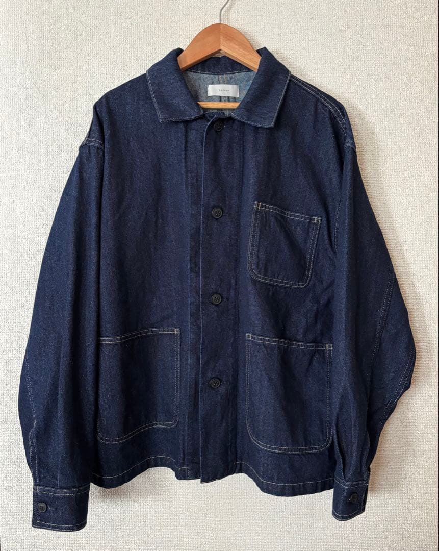【かぐれ】『ユニセックス』デニムカバーオール インディゴブルー サイズ1