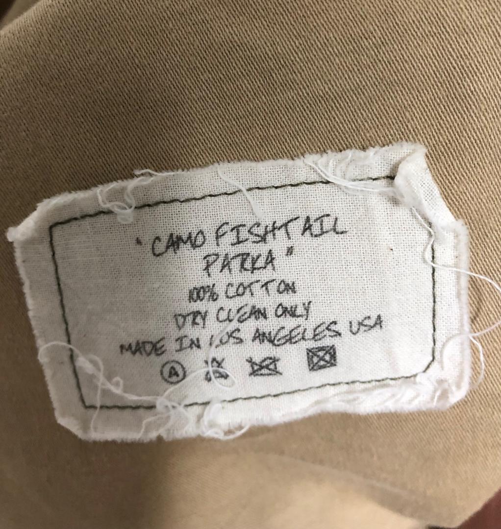 激レア GREG LAUREN CAMO FISHTAIL 迷彩 ジャケット