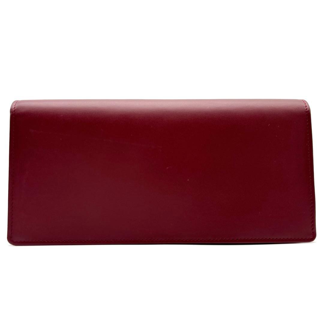 未使用保管品 カルティエ 長財布 マストライン レザー ロゴ 箱付 ボルドー