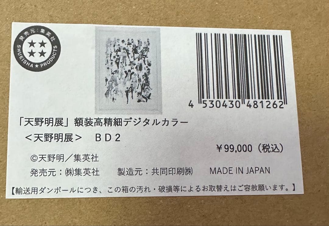 家庭教師ヒットマンREBORN 額装高精細デジタルカラー　天野明展