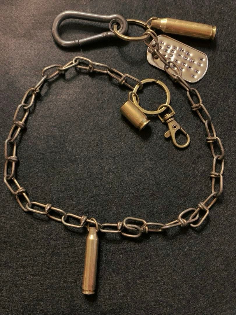 70sヴィンテージ ドッグタグ ウォレットチェーン ピールアンドリフト punk