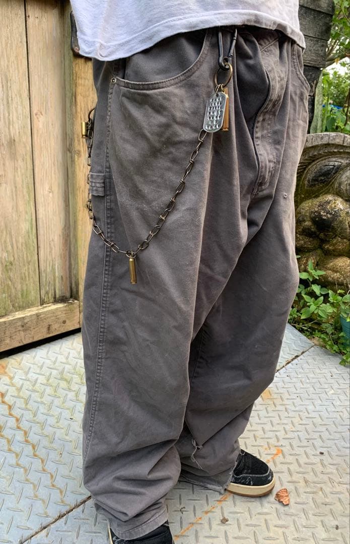 70sヴィンテージ ドッグタグ ウォレットチェーン ピールアンドリフト punk