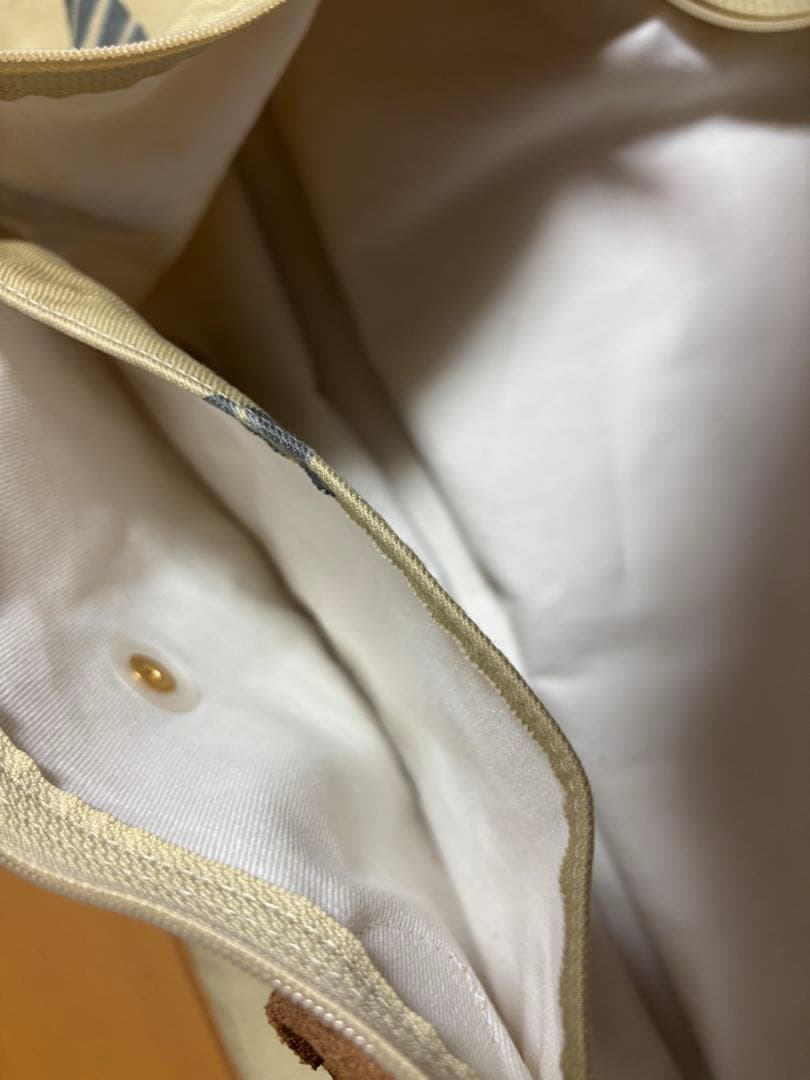 希少●2008ヴィンテージ●ロンシャン●足跡模様 ボストンバッグ 大容量●旅行