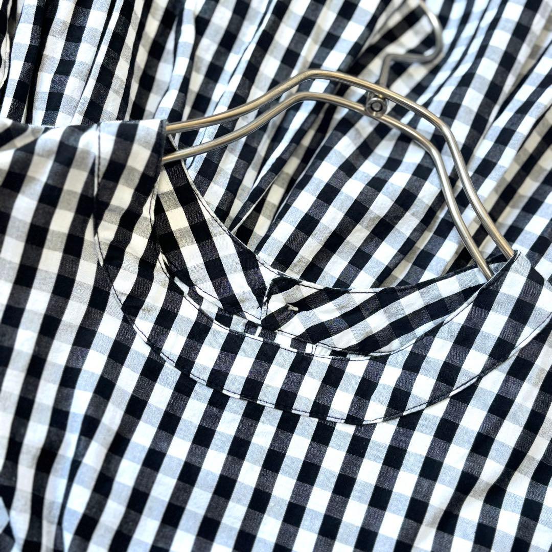 ✨極美品✨ビアズリー　先染め　ギャザーチュニック　ギンガムチェック　綿100%