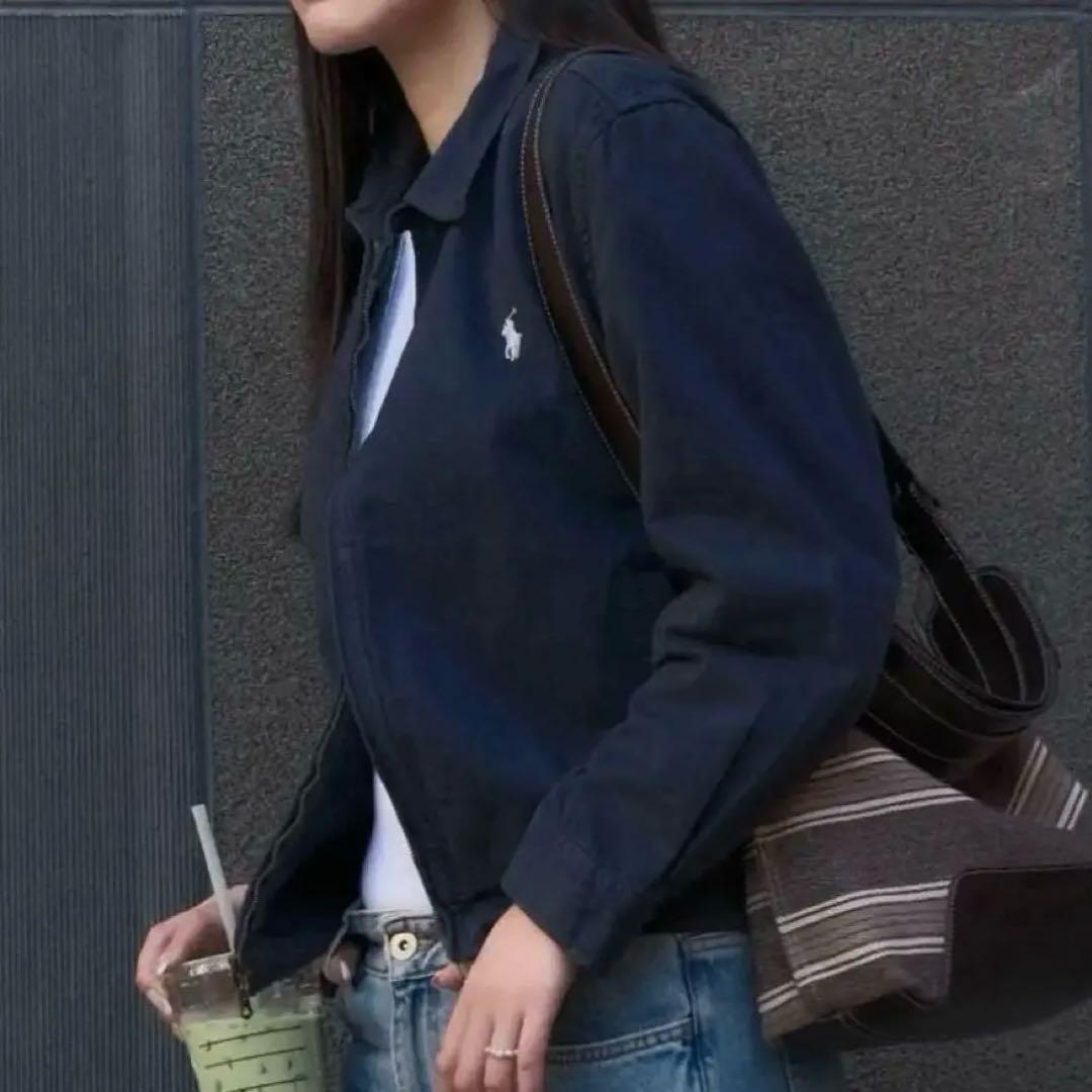 ポロラルフローレン ドリズラージャケット ダブルジップ ジャンパー ネイビー紺S