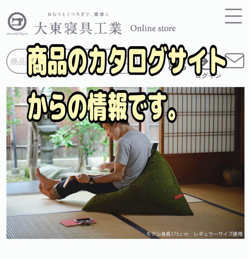 大東寝具 tetra テトラ レギュラー ビーズクッション 70×88 補充可