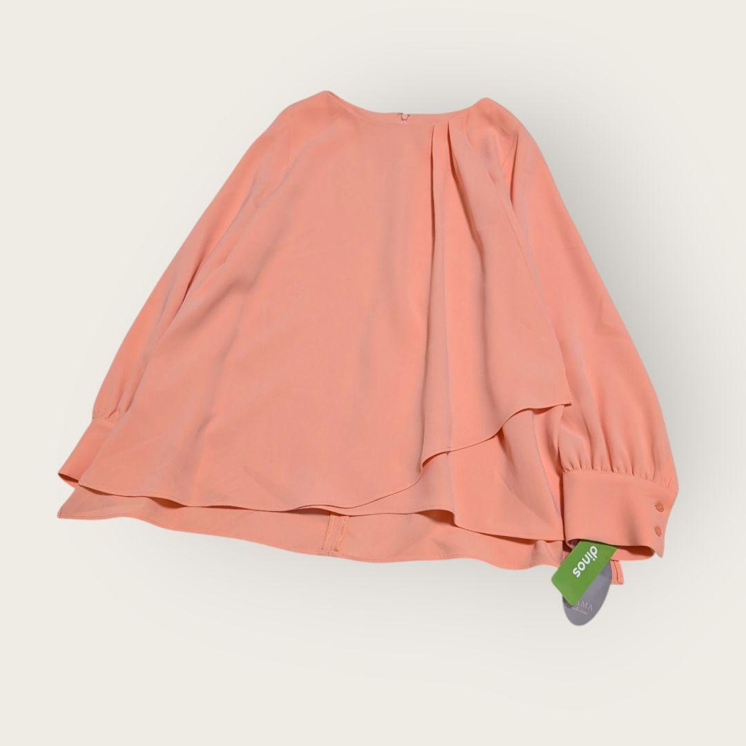 【新品タグ付】ダーマコレクション サーモンピンク ブラウス 13号 DAMA