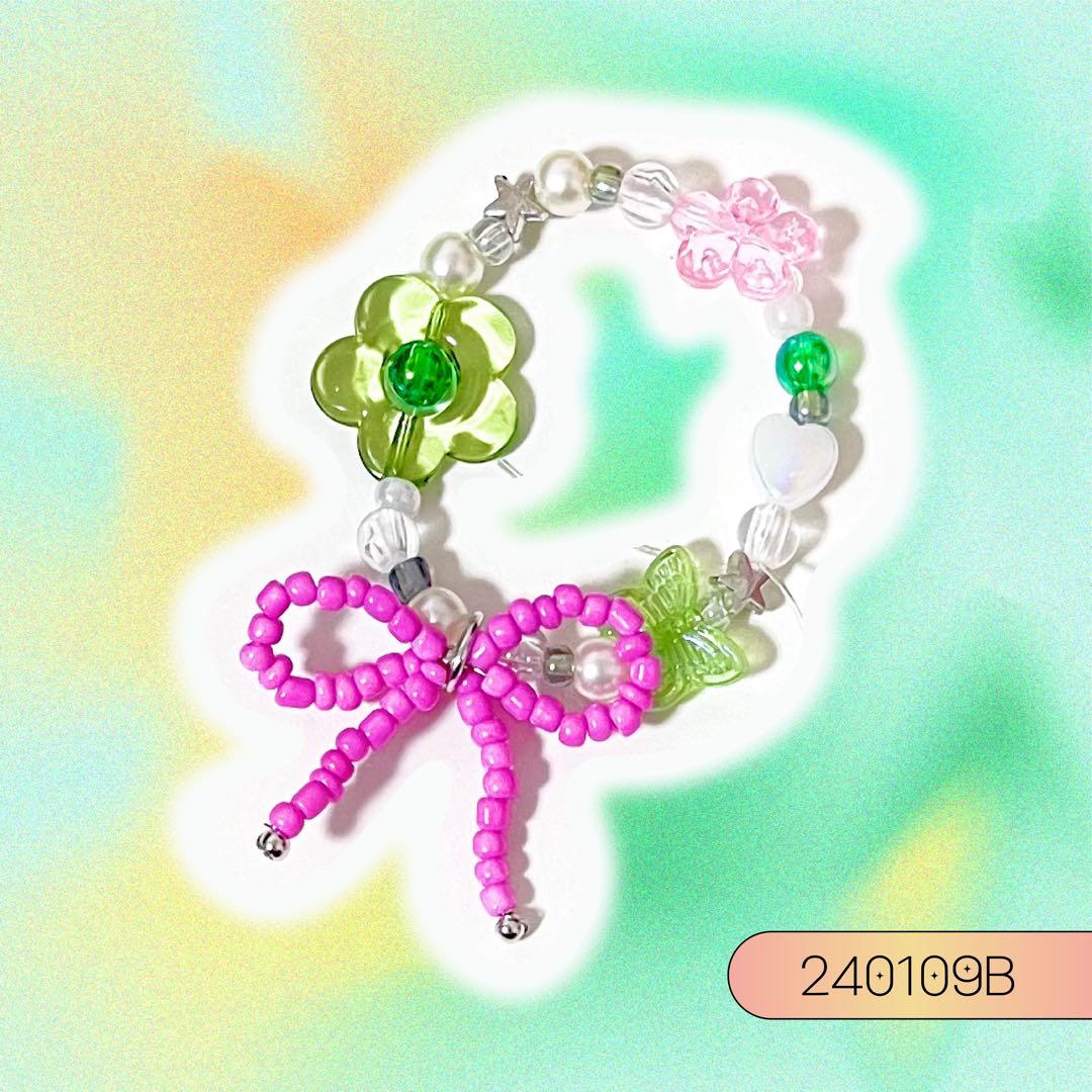 【240109B】ビーズ ペンライトアクセサリー リボン ペンラ 韓国 nct