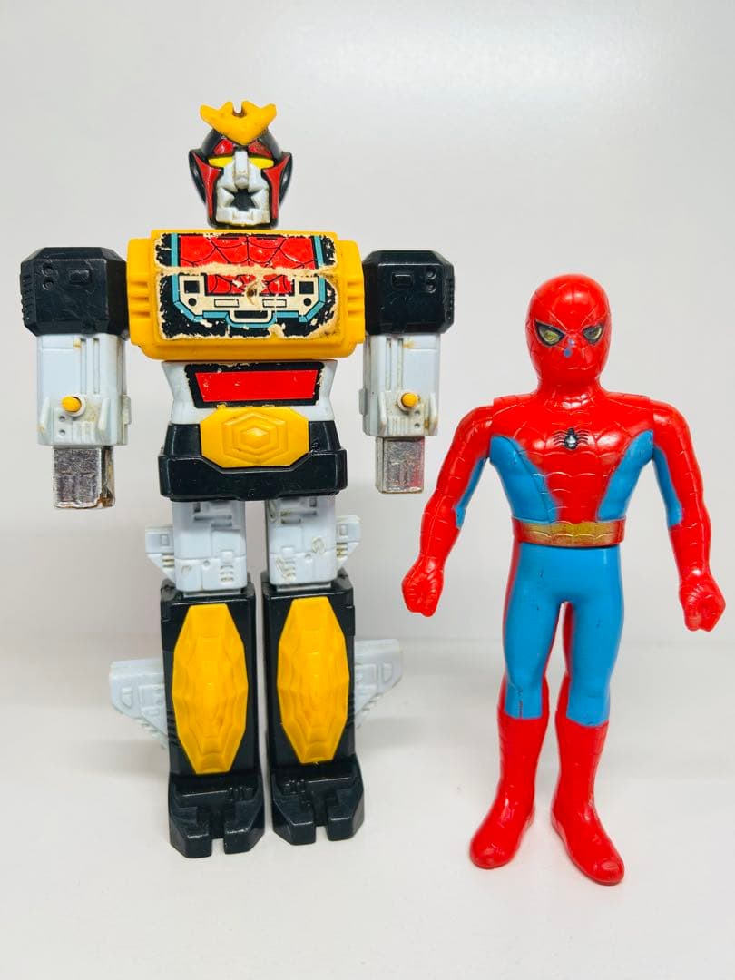 ポピー　スパイダーマン レオパルドン　セット　当時物　東映　ソフビ　プラデラ