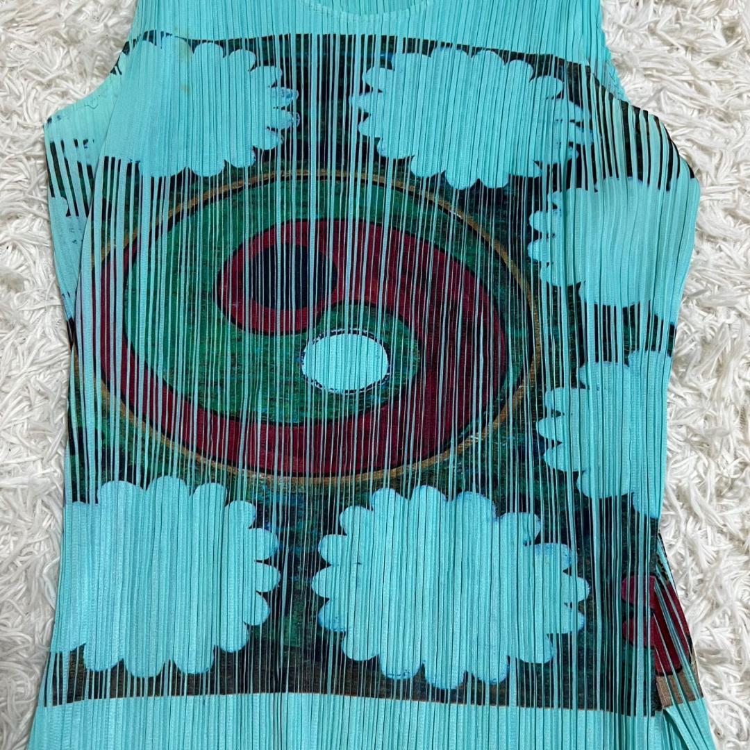 良品✨PLEATS PLEASE 転写 フラワー プリント チュニック 4