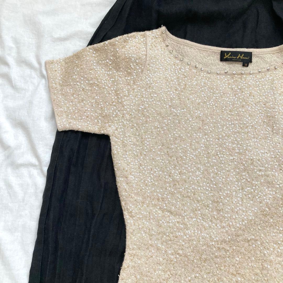 新品✨定価14万超　ユキコハナイ　シルク　カシミヤ　ニット　半袖　ワンピース