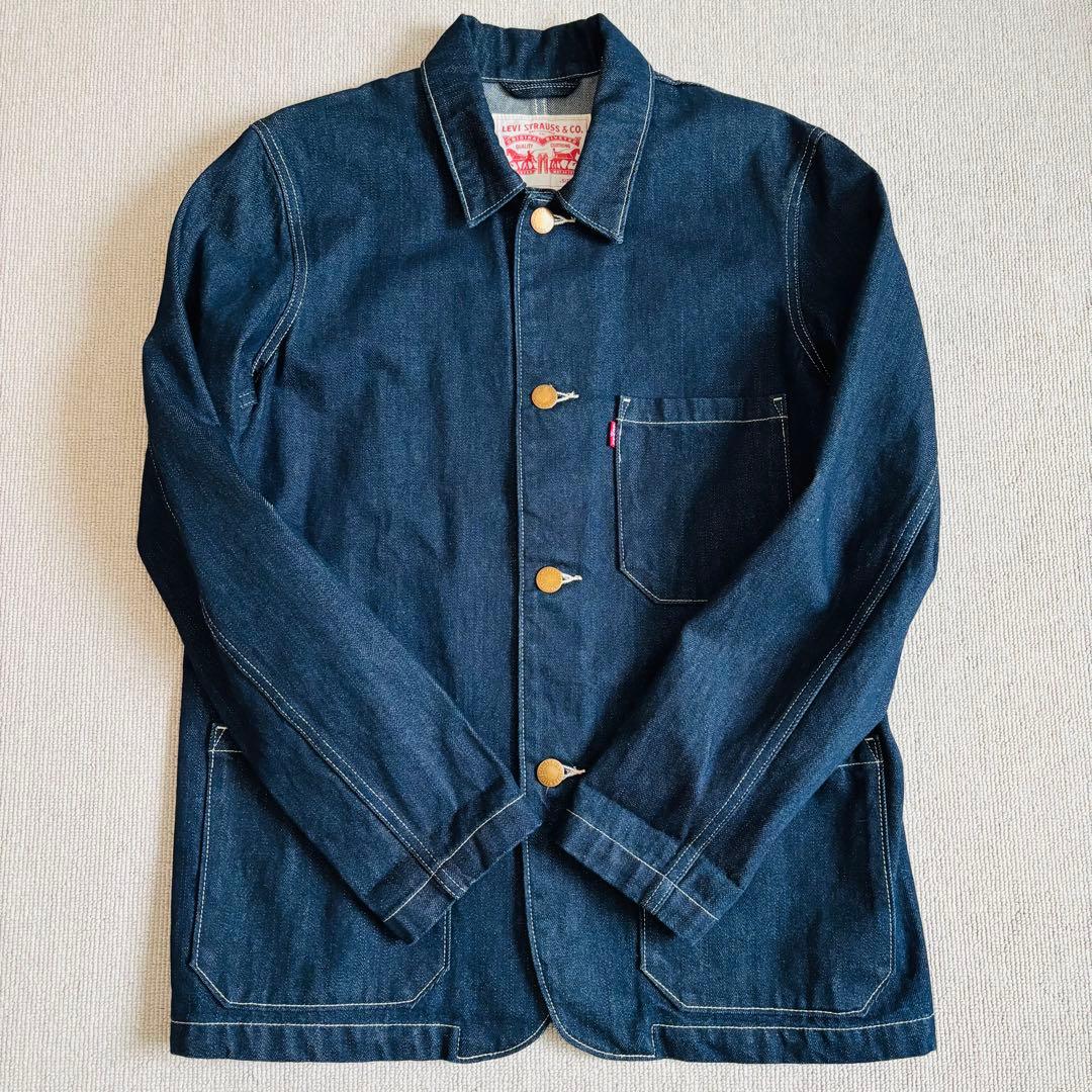 リーバイス　カバーオール　ワークジャケット　濃紺　デニム　超美品　M