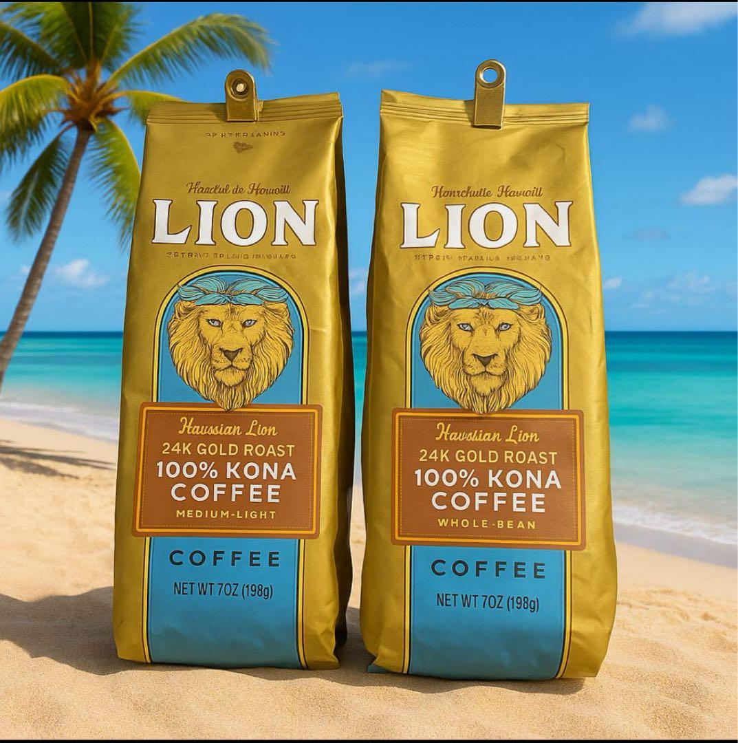 ライオン コナコーヒー 100% 豆タイプ　2袋