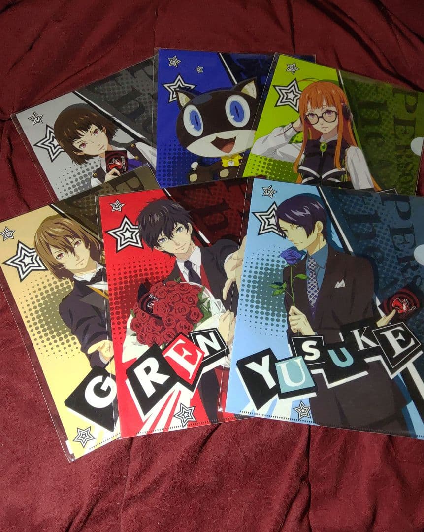 セガコラボカフェ　ペルソナ5 アニメ　書き下ろしクリアファイル 6枚セット