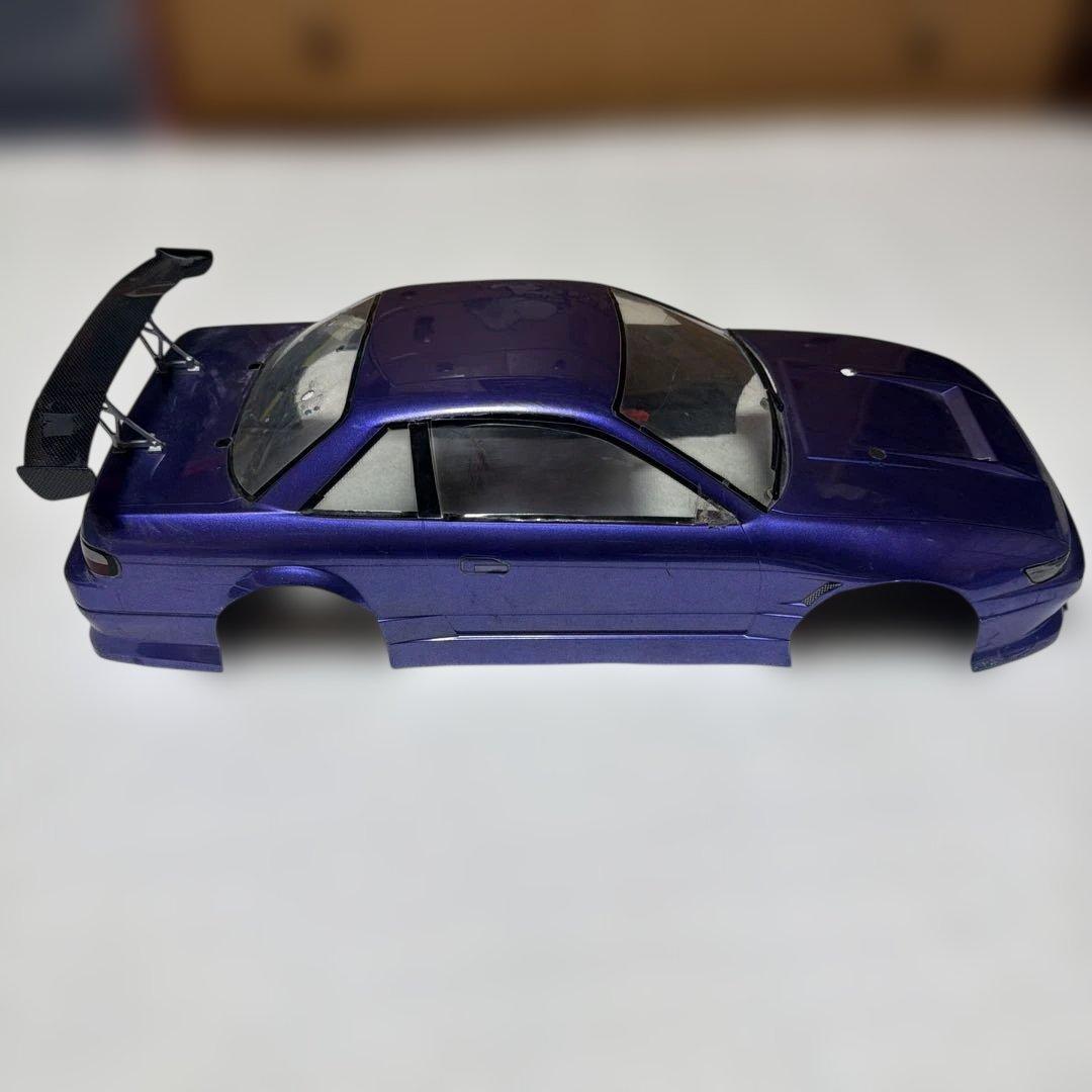 パープルのS13ドリフトRCカー ラジコンボディ